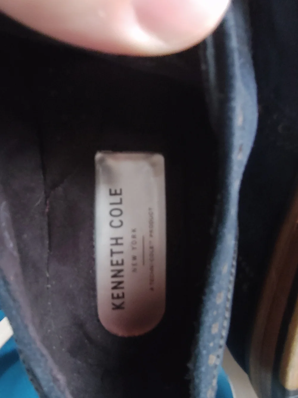 Kenneth Cole Men's Navy Suede Wingtip Oxfords